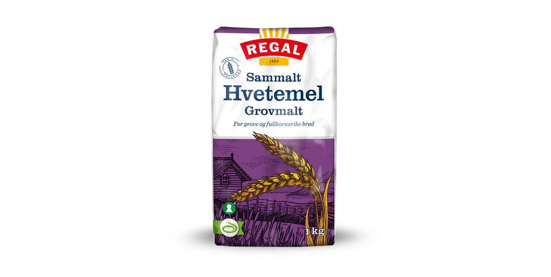 Et Bilde Av En Dekorativ Bolle Med Sammalt Hvete Grov